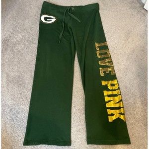 VS PINK Green Bay Packers Bling sweatpants